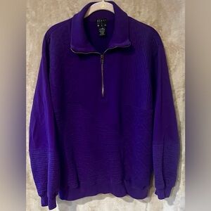 Blair Deep Purple Half-Zip Sweater